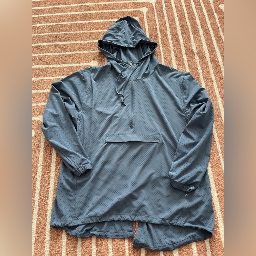 Zella Aura Anorak Hooded Breathable Perforations Pullover Jacket Women’s Size M